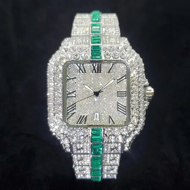 Luxury Designer Style Watch for Men | Hip Hop Iced Out Rapper Accessory | 2026 Bling Quartz Wristwatch | Gift for Hip Hop Lover | Caratix - CaratixJewelry